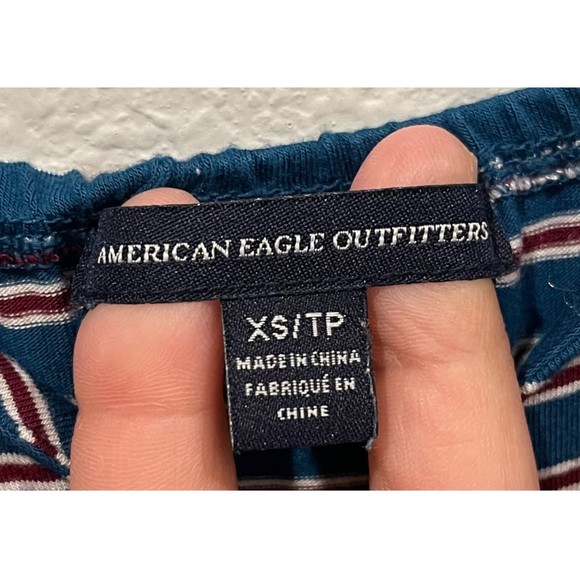 AMERICAN EAGLE OUTFITTERS Striped Spaghetti Straps Romper - Picture 2 of 4